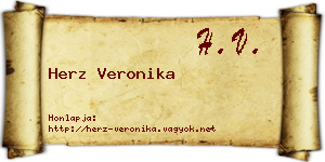 Herz Veronika névjegykártya